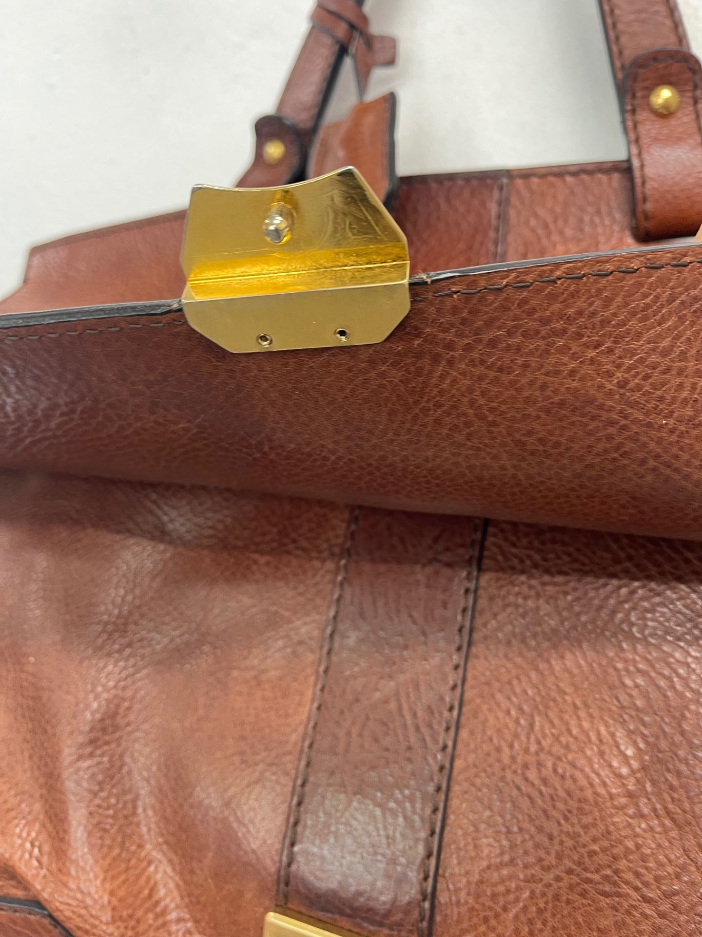 Fabulous The Bridge leather Breifcase Large Brown Vintage with keys JC582