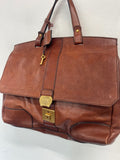 Fabulous The Bridge leather Breifcase Large Brown Vintage with keys JC582