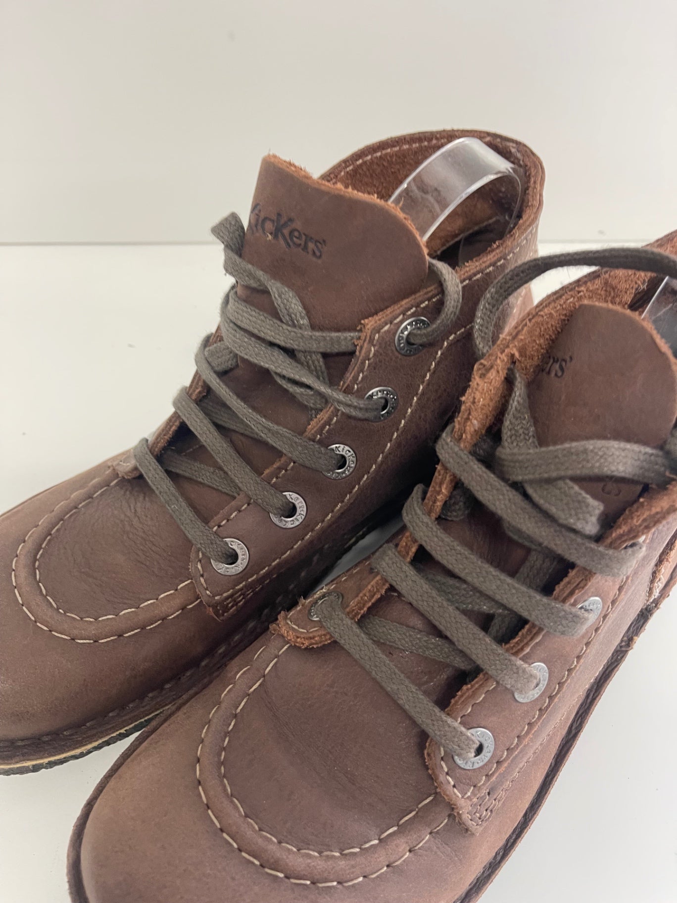 Fabulous Kickers leather ankle Boots Uk7 Brown JC582