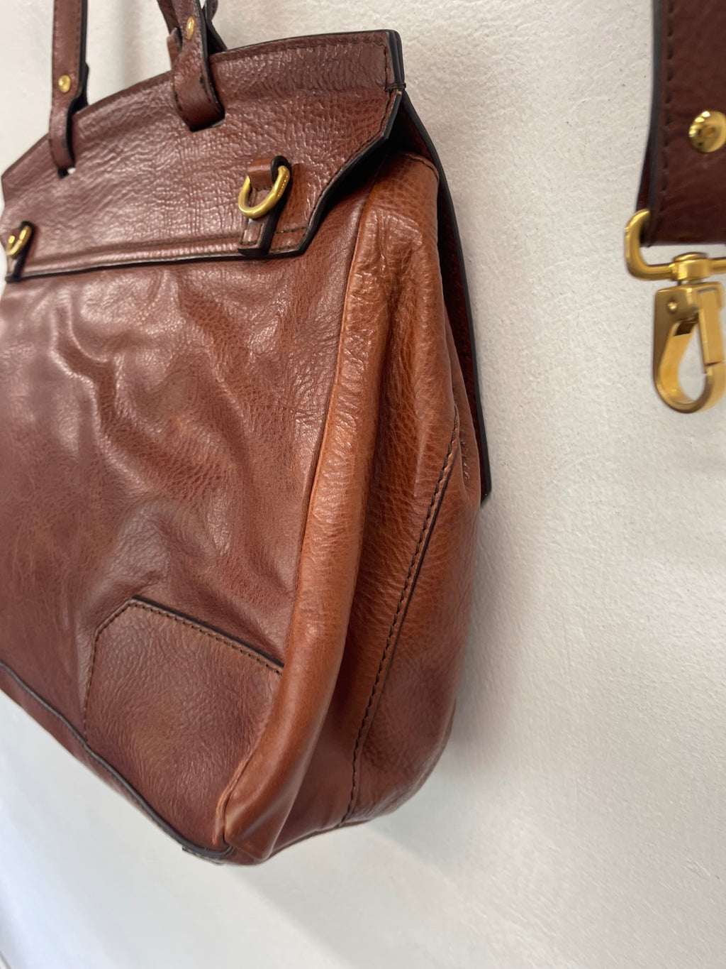 Fabulous The Bridge leather Breifcase Large Brown Vintage with keys JC582