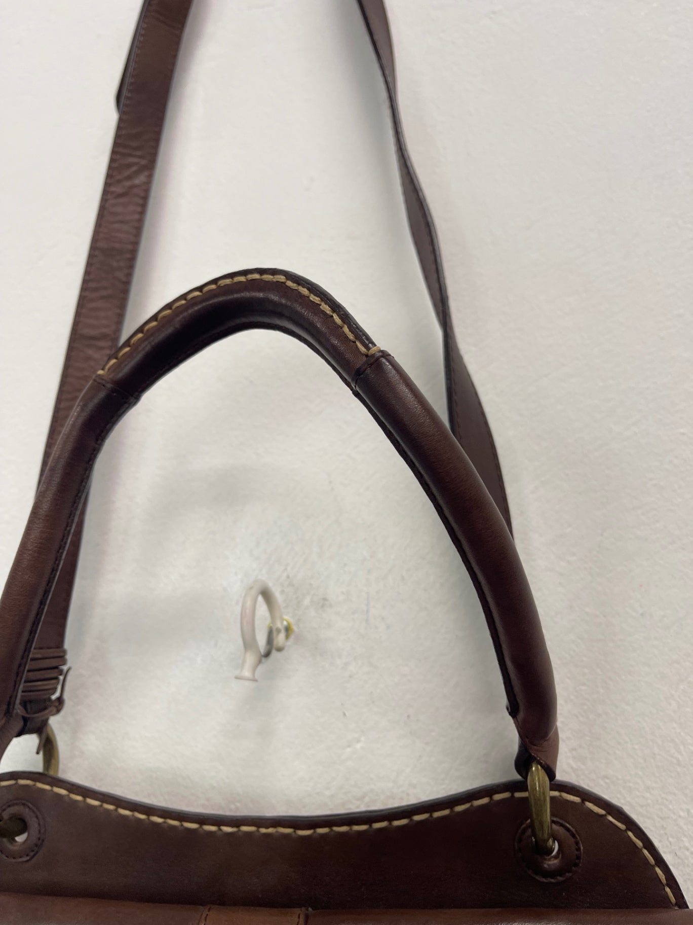 Fabulous Radley Trinity Square Saddle Handbag Medium Brown JC582