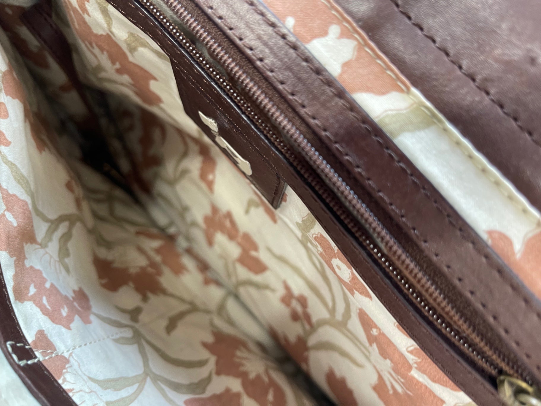 Fabulous Radley Trinity Square Saddle Handbag Medium Brown JC582