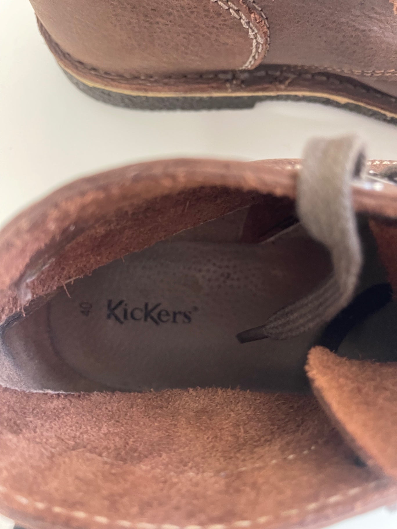 Fabulous Kickers leather ankle Boots Uk7 Brown JC582