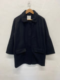 Fabulous MANGO casual boxy swing chic Overcoat M Black JC582