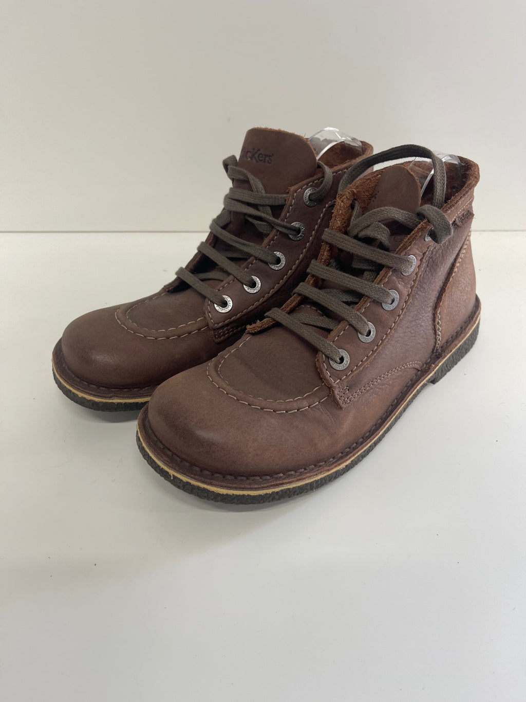 Fabulous Kickers leather ankle Boots Uk7 Brown JC582
