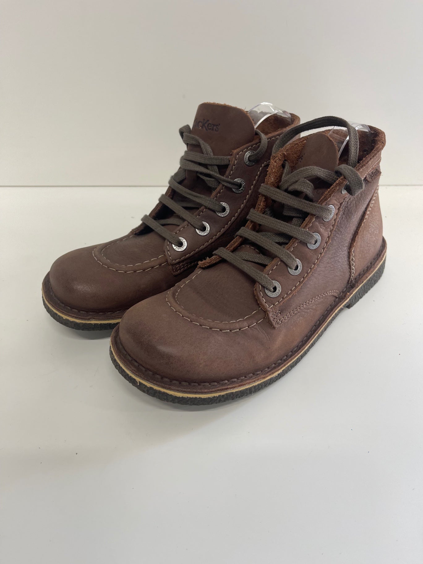 Fabulous Kickers leather ankle Boots Uk7 Brown JC582