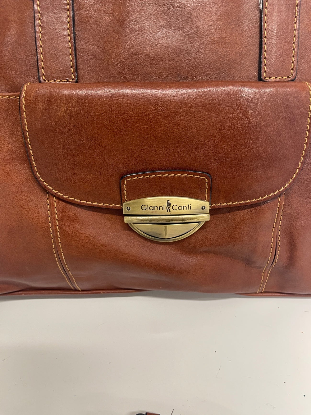 Fabulous Gianni Conti Grab bag veg tanned Handbag Brown JC582