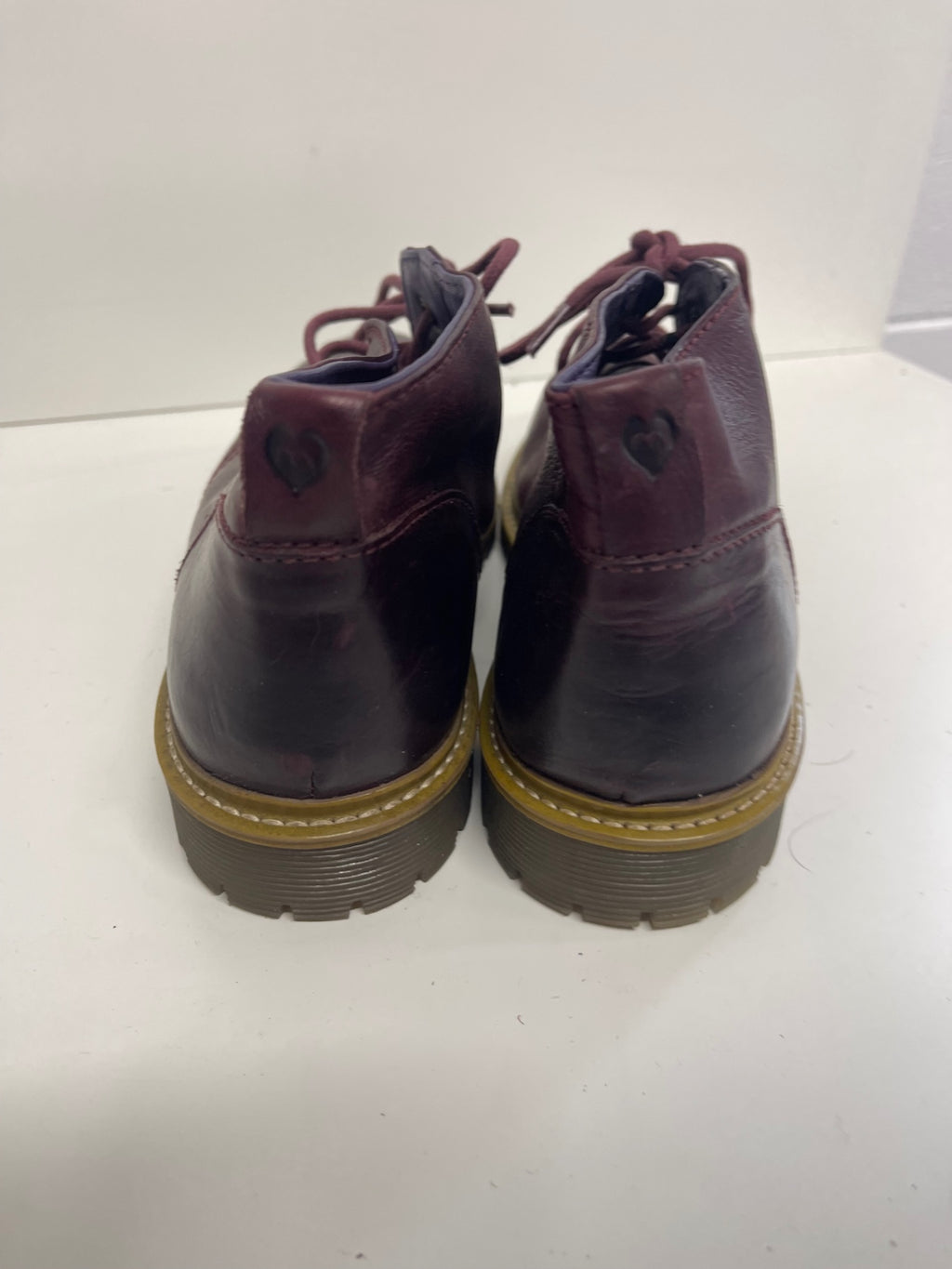 Fabulous Moshulu leather lace up Boots EUR40 Uk7 Burgundy JC582