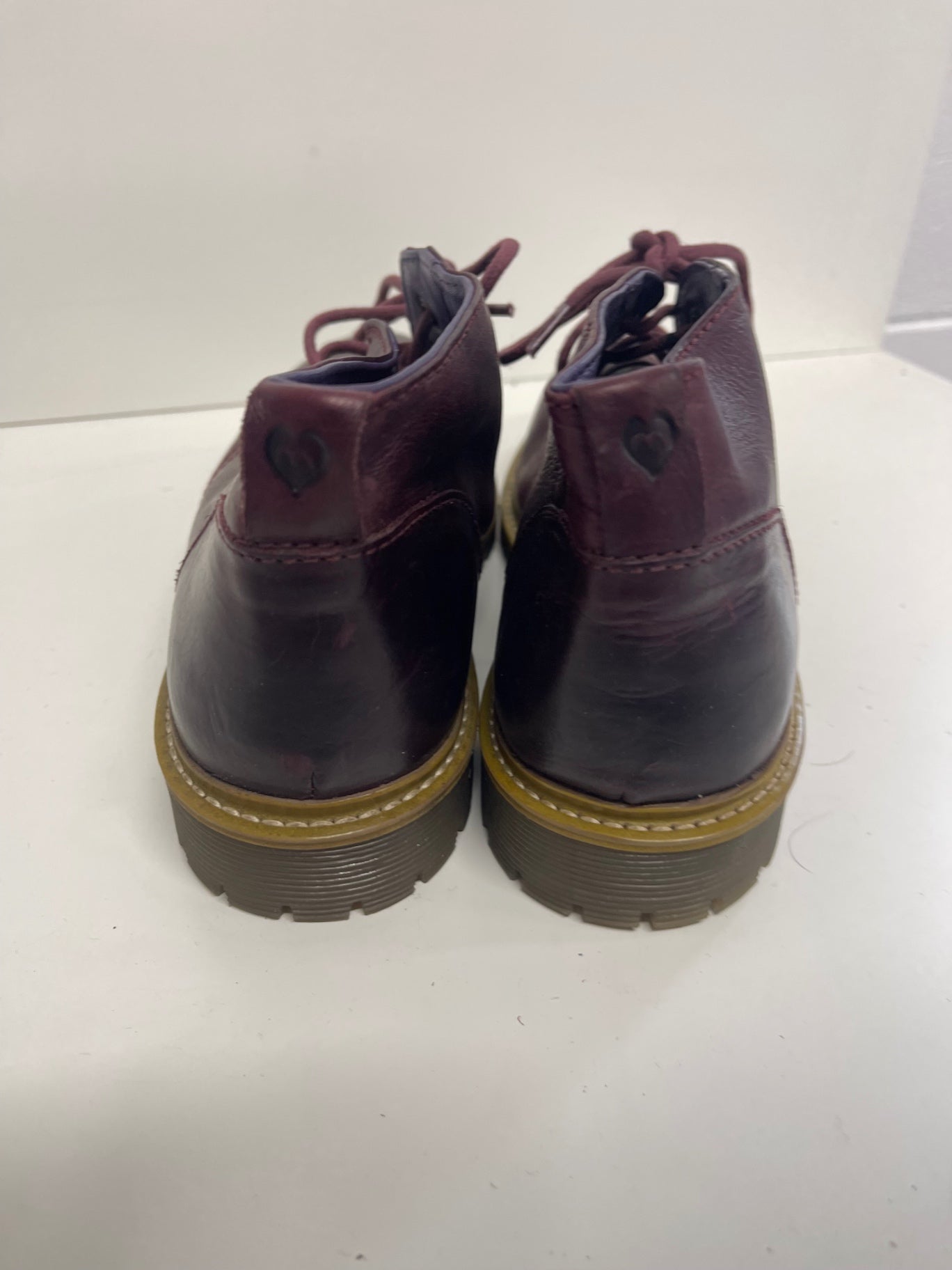 Fabulous Moshulu leather lace up Boots EUR40 Uk7 Burgundy JC582