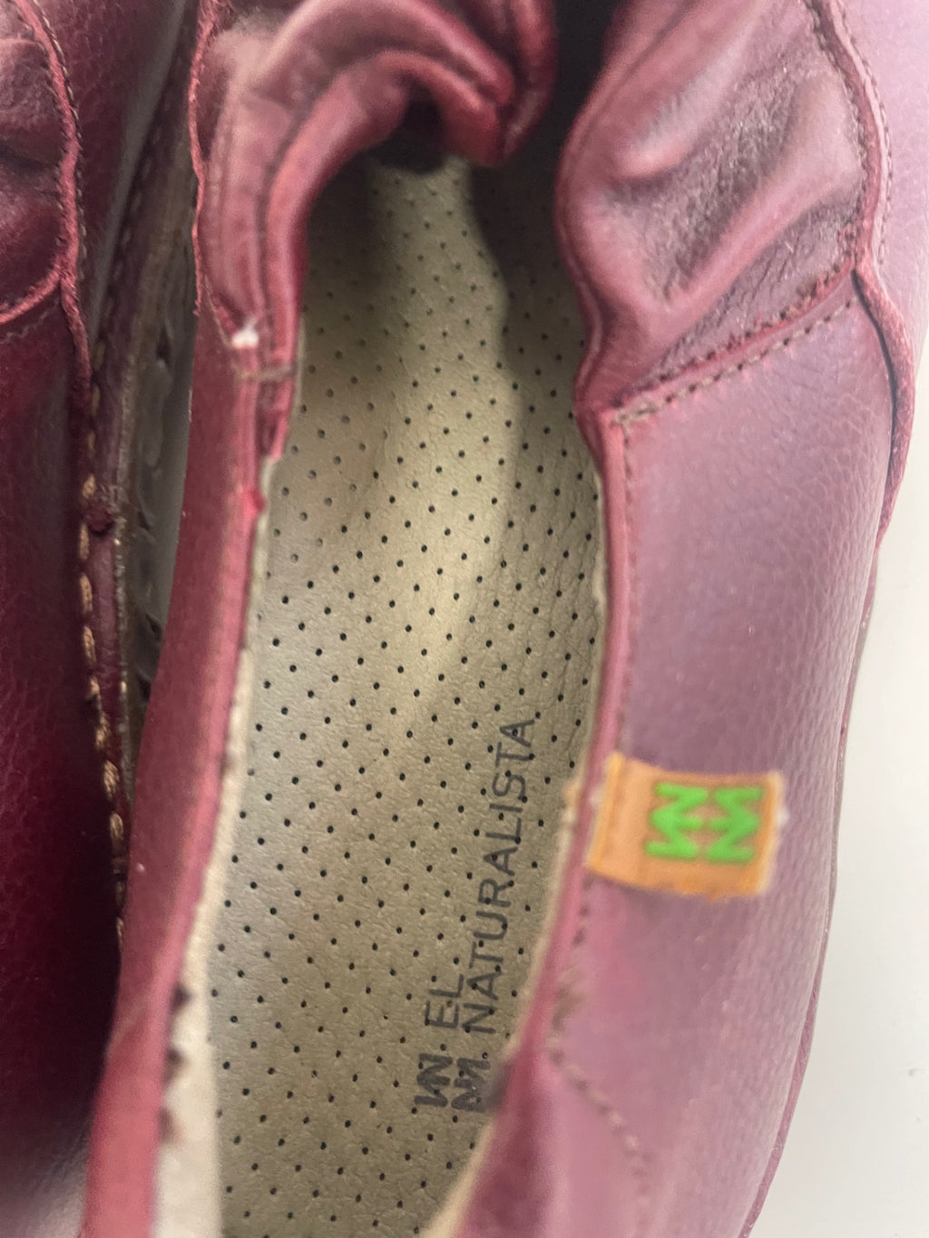 Fabulous El Naturalista Yggdrasil super fit leather Sneakers Uk7 Burgundy