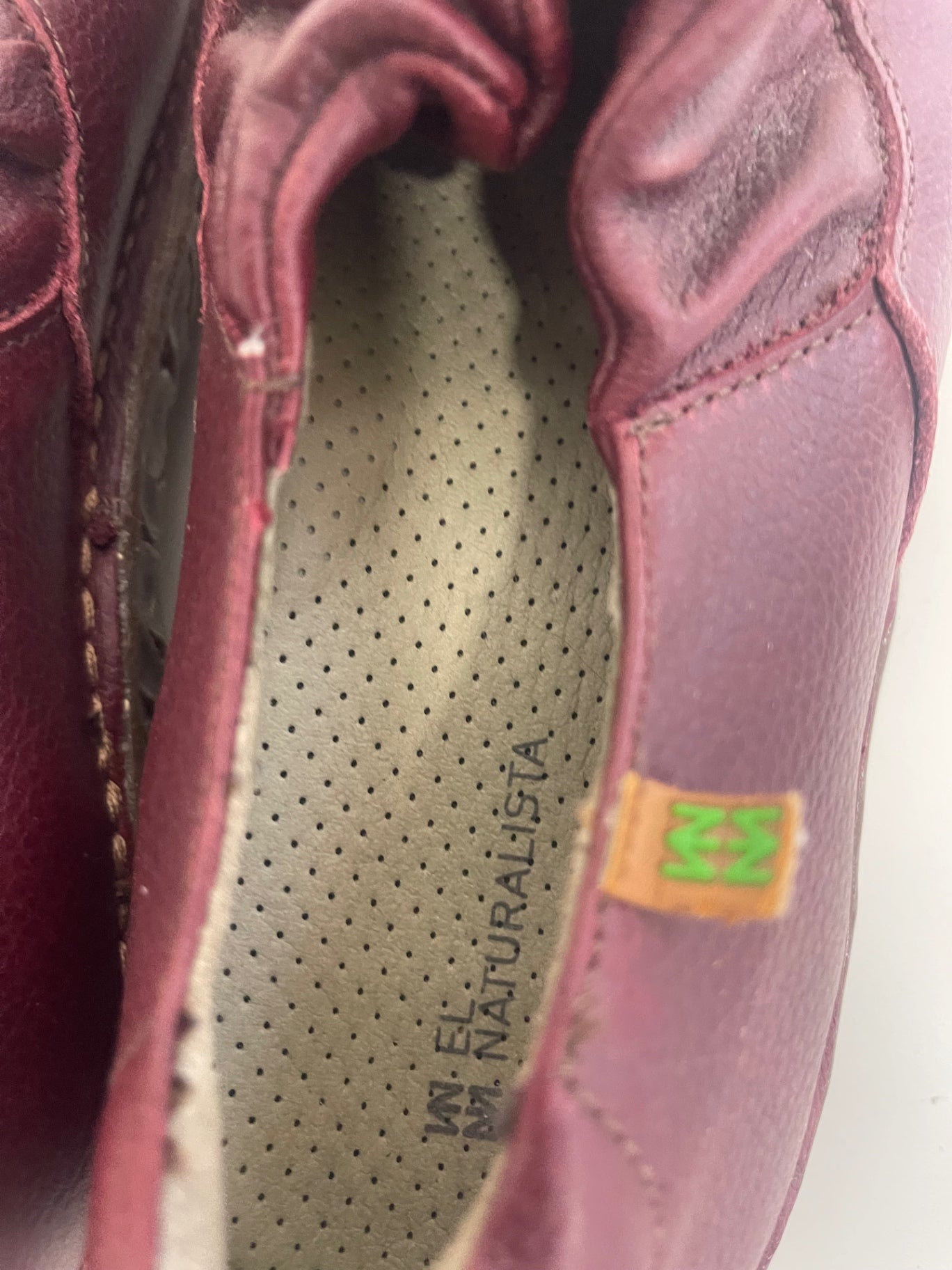 Fabulous El Naturalista Yggdrasil super fit leather Sneakers Uk7 Burgundy