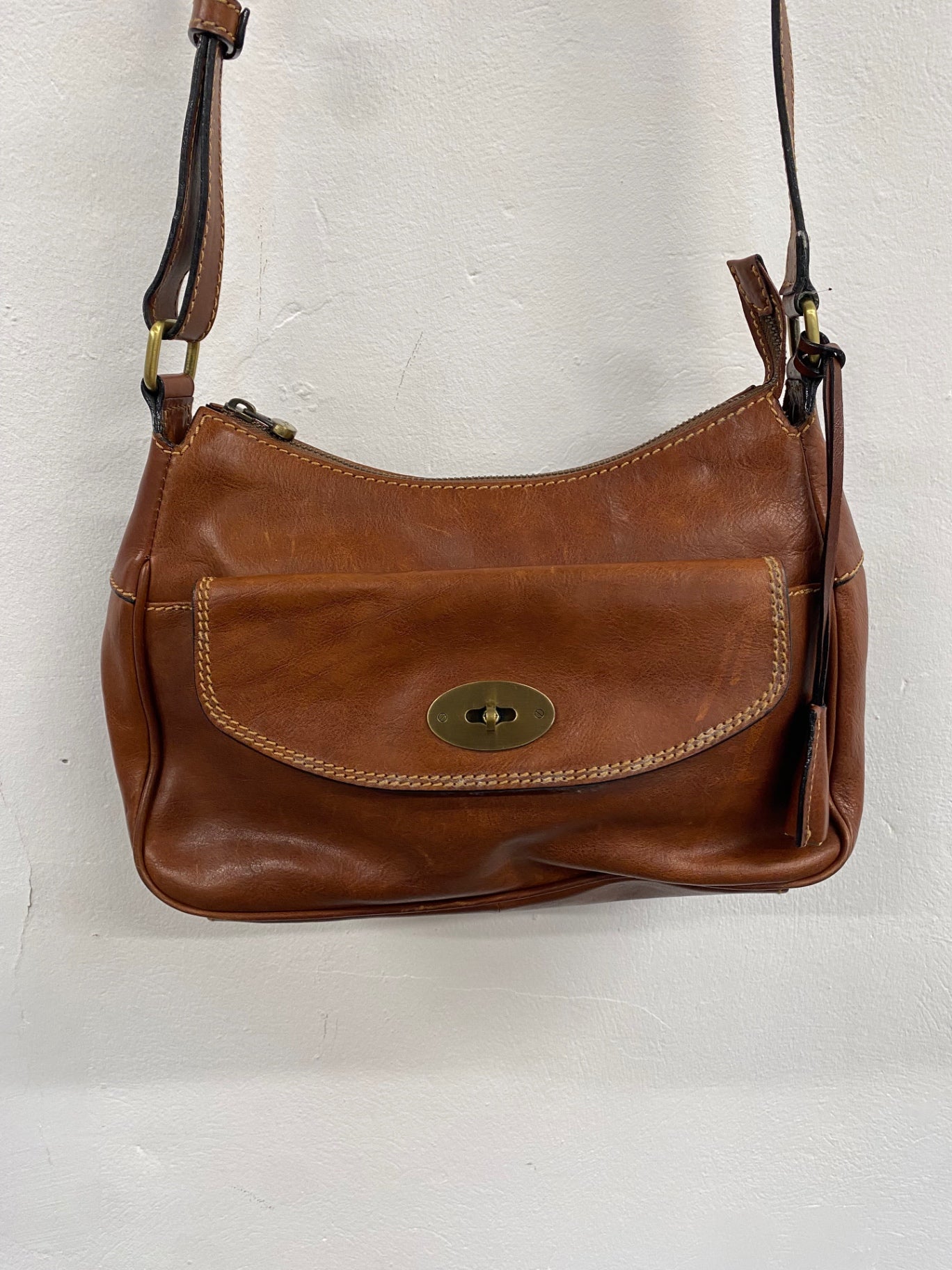 Fabulous Gianni Conti Shoulder Bag Brown Boho chic JC582