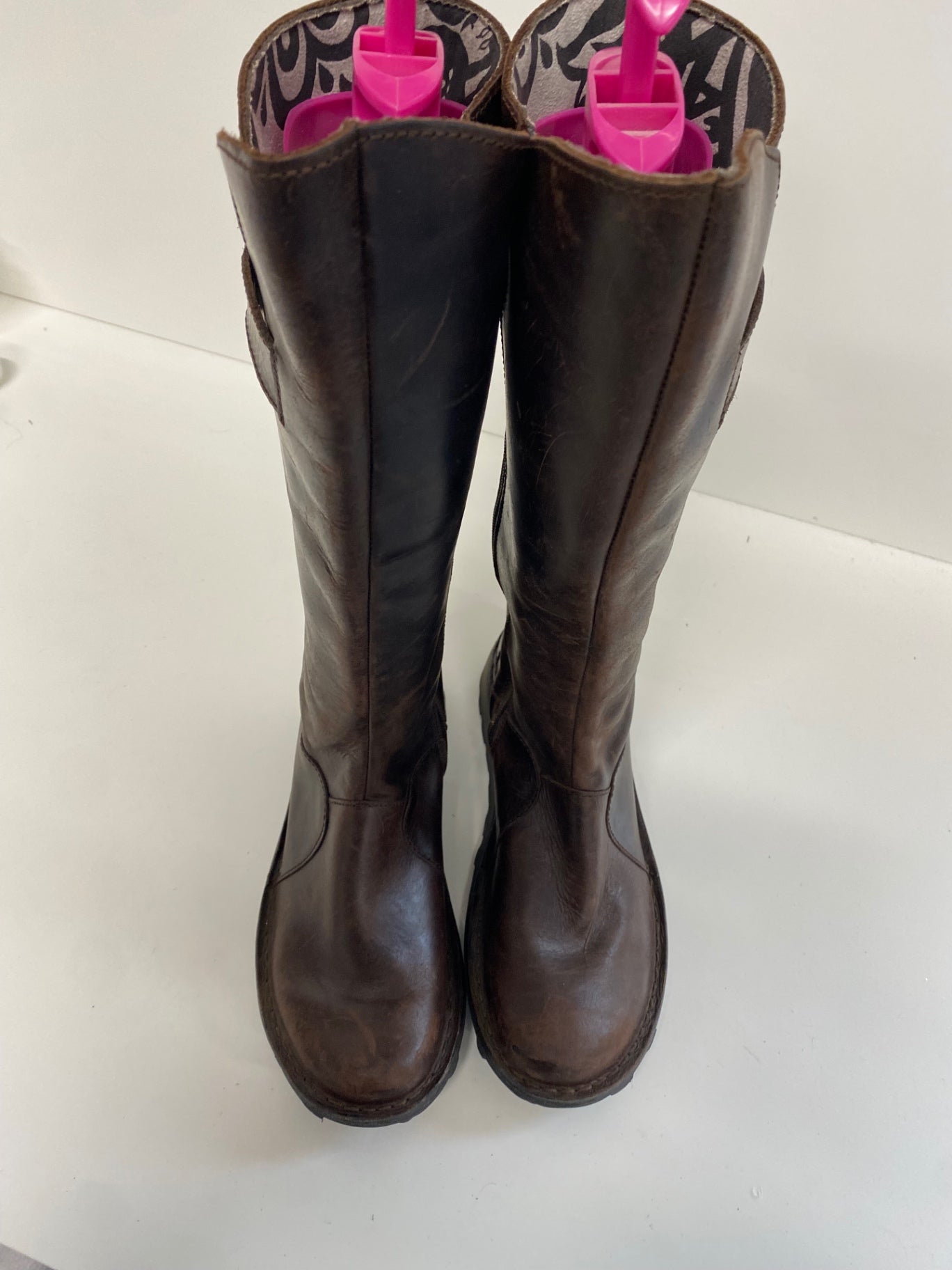 Fabulous Fly London Knee high Boots Mol2 boho UK6 Brown JC582