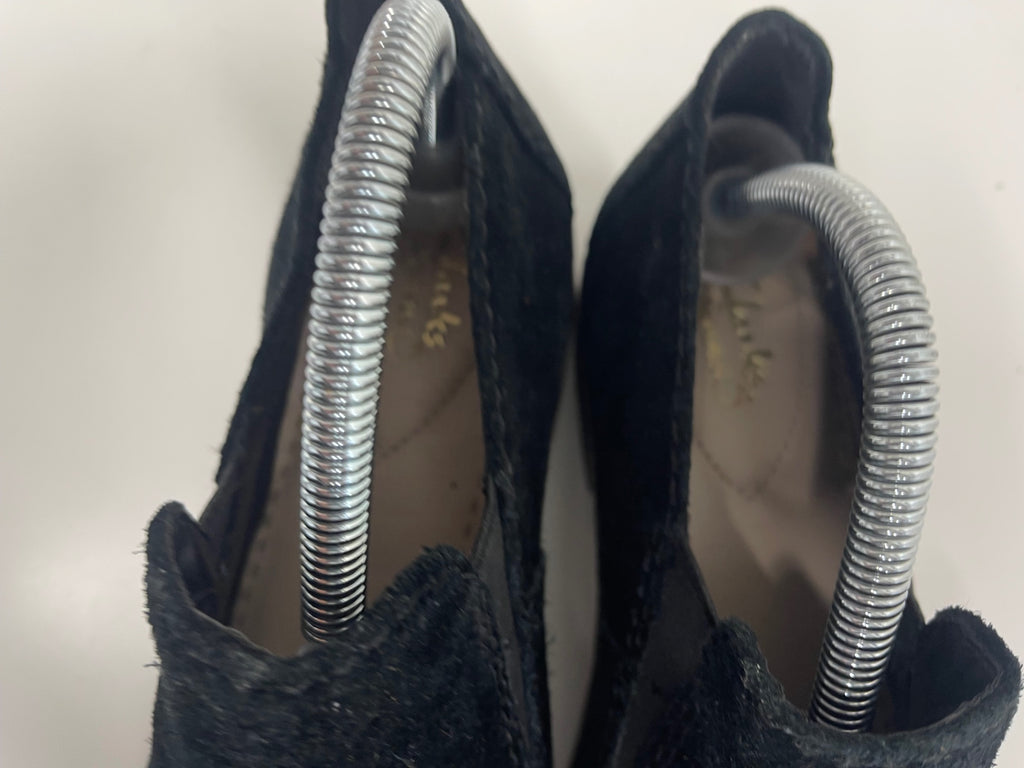 Fabulous Clarks Somerset Cabernet Loafers Uk7 Black Suede JC582