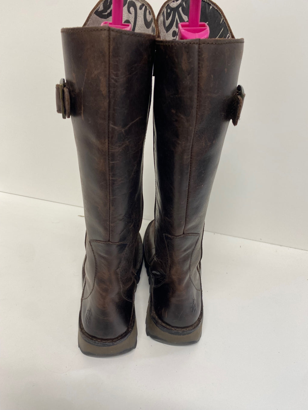 Fabulous Fly London Knee high Boots Mol2 boho UK6 Brown JC582