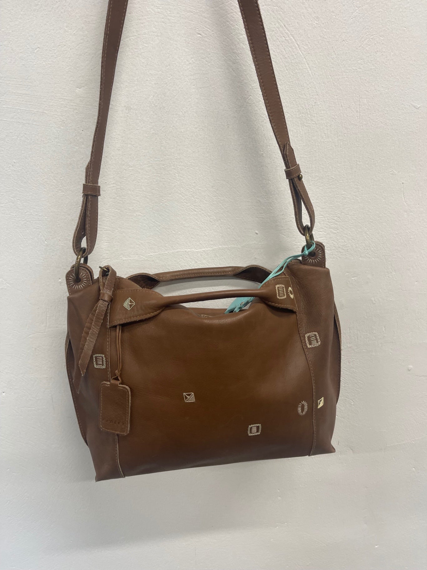 Fabulous rare  Radley boho embroidered Bag Brown Conker JC582