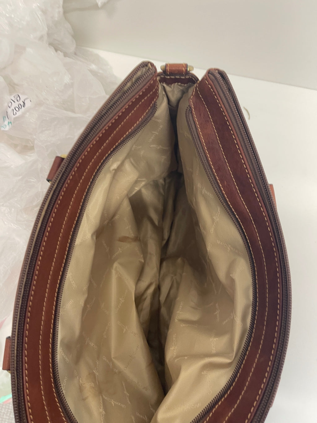 Fabulous Gianni Conti Grab bag veg tanned Handbag Brown JC582