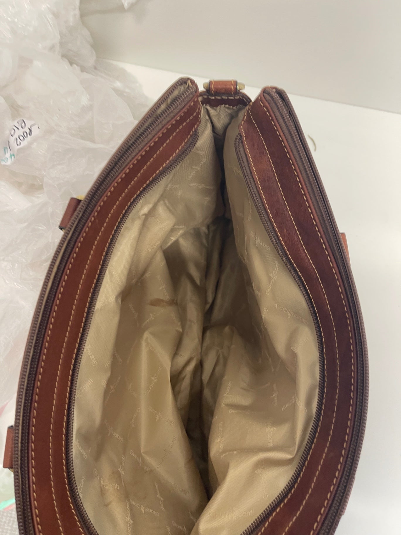 Fabulous Gianni Conti Grab bag veg tanned Handbag Brown JC582