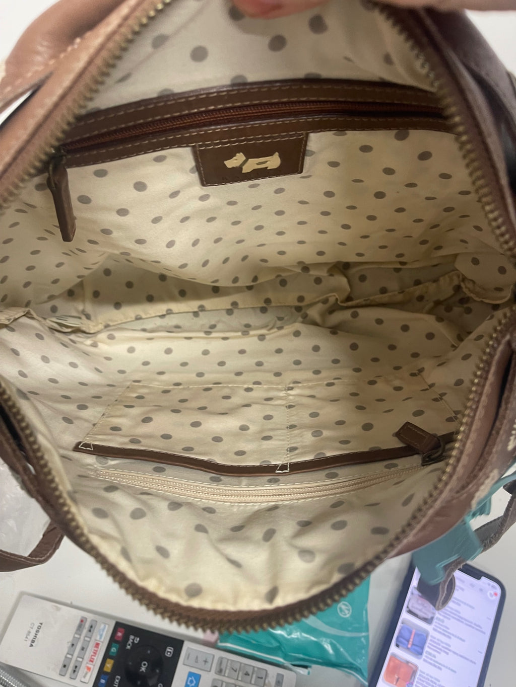 Fabulous rare  Radley boho embroidered Bag Brown Conker JC582