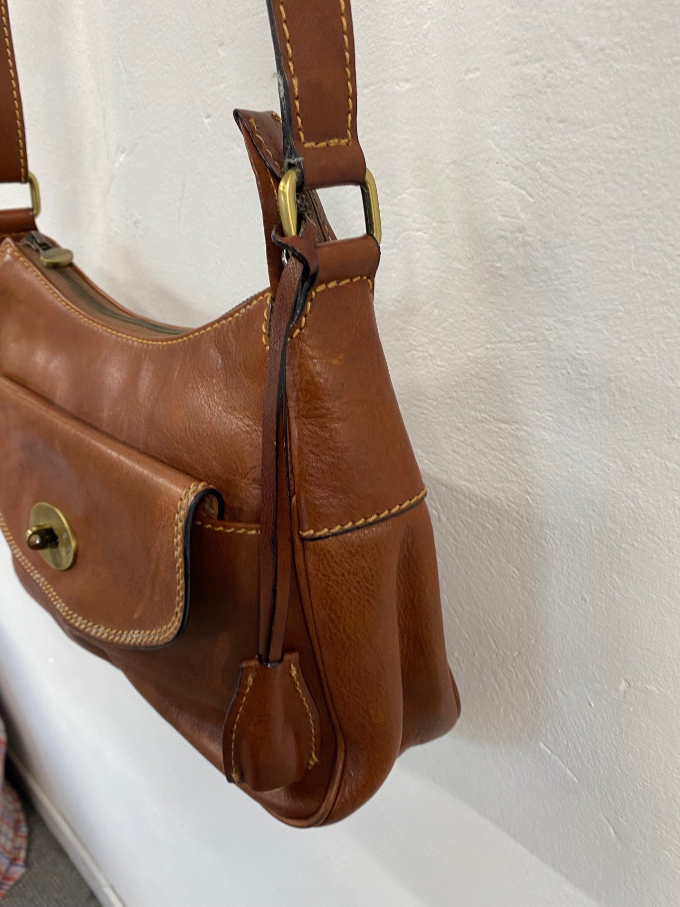 Fabulous Gianni Conti Shoulder Bag Brown Boho chic JC582