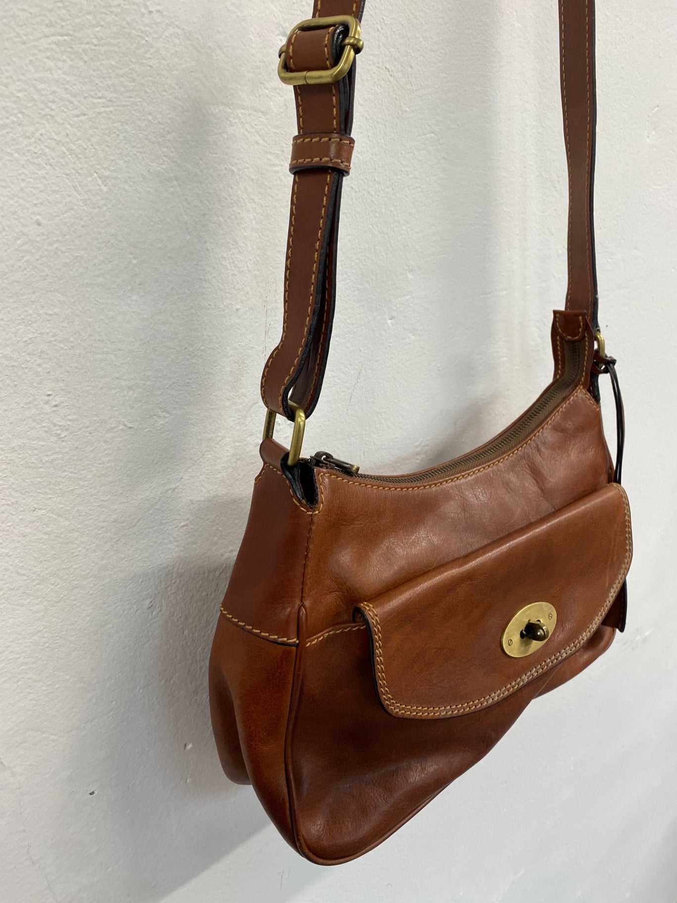 Fabulous Gianni Conti Shoulder Bag Brown Boho chic JC582