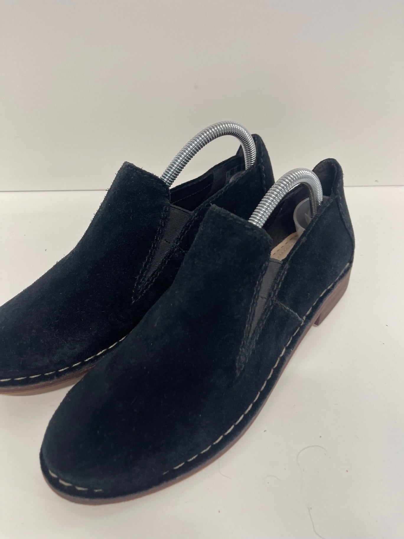 Fabulous Clarks Somerset Cabernet Loafers Uk7 Black Suede JC582