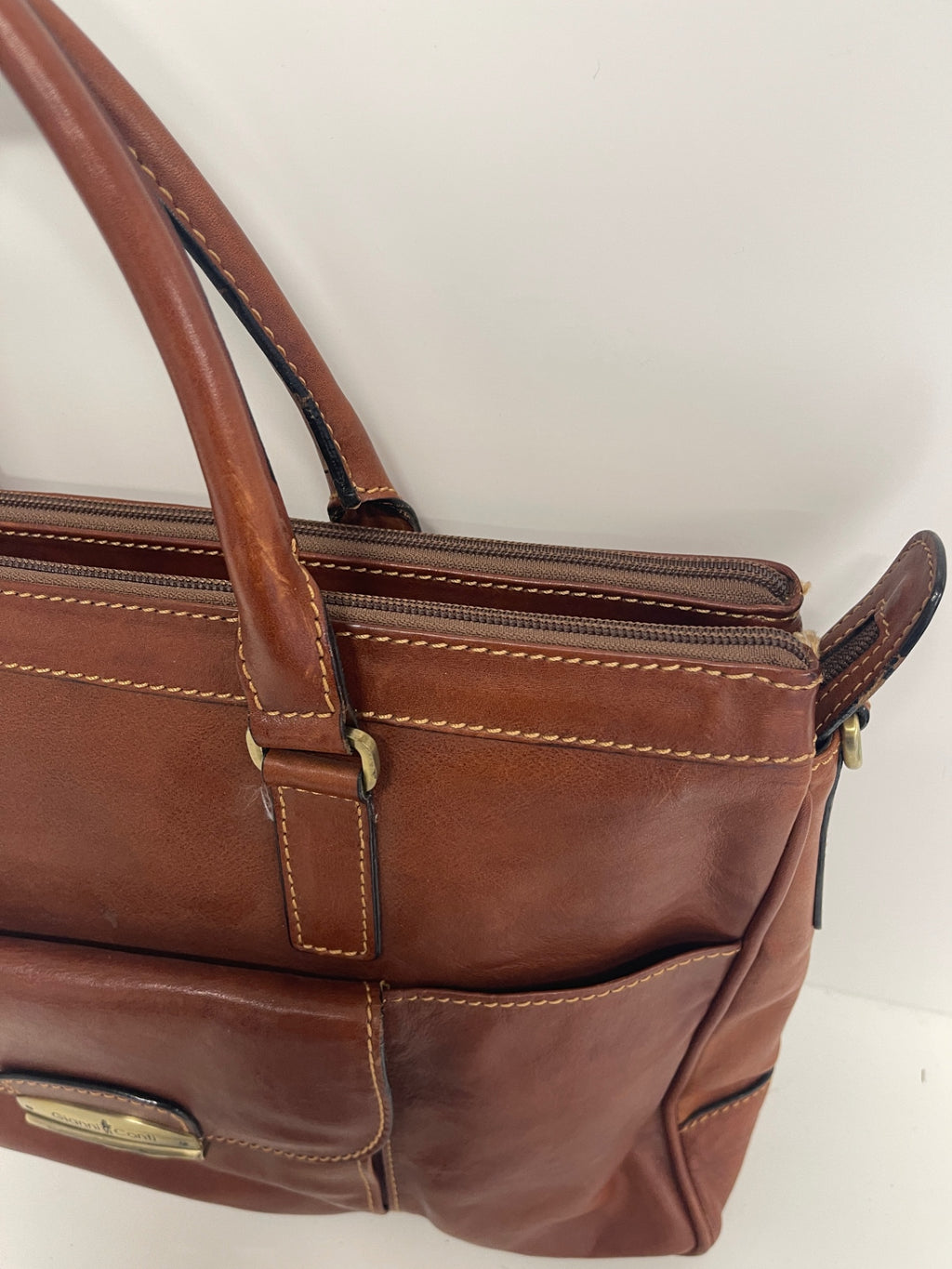 Fabulous Gianni Conti Grab bag veg tanned Handbag Brown JC582