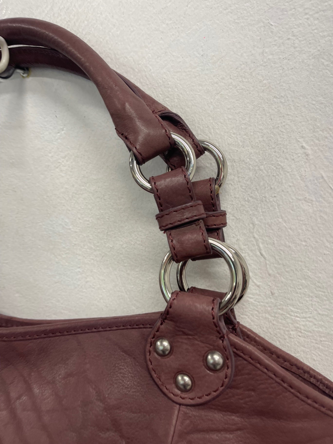 Fabulous Osprey by Graeme Ellison Tote Bag Large Burgundy Leather JC582