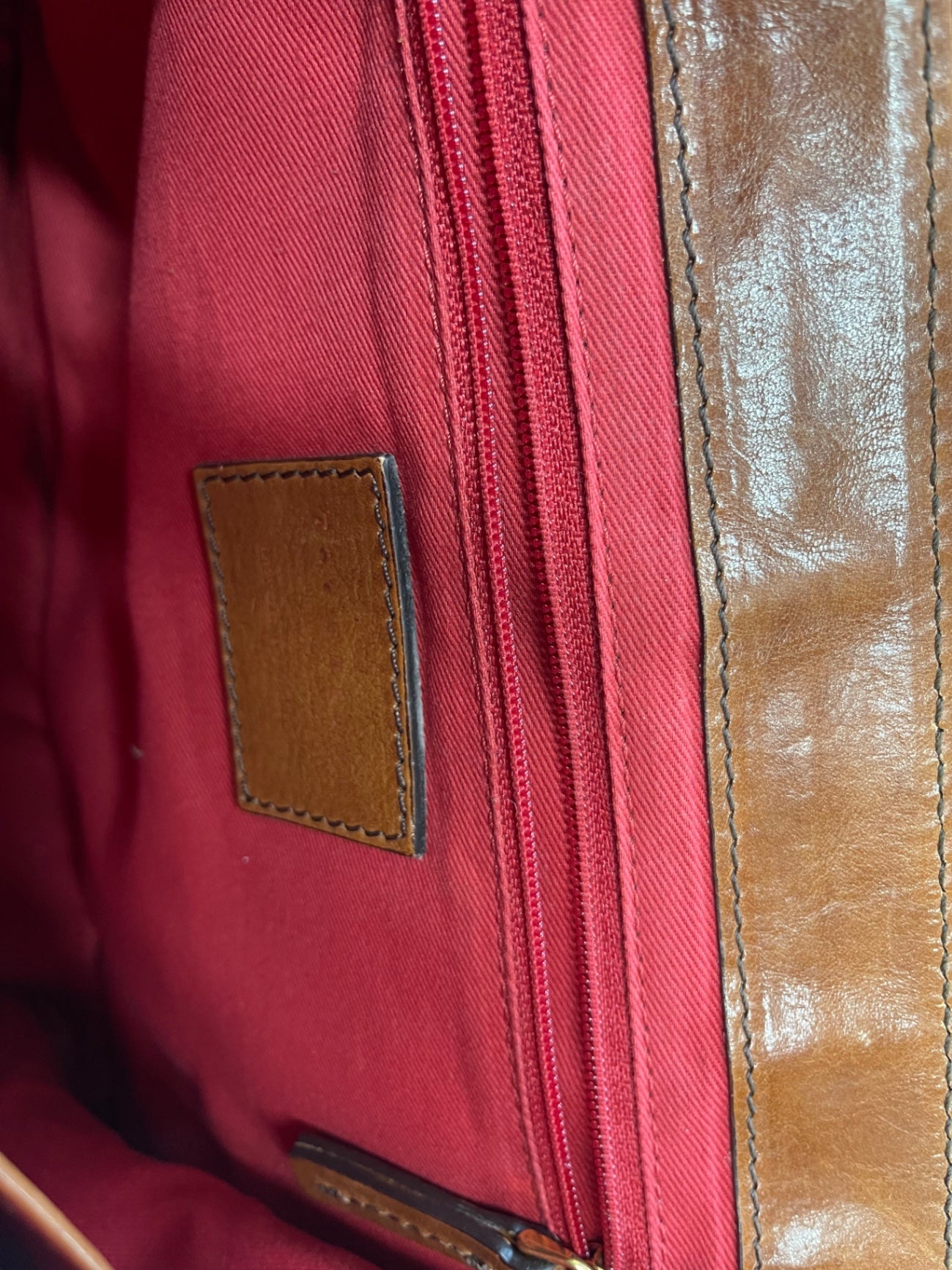 Fabulous The Bridge vintage saddle Handbag Medium Cognac Brown JC582