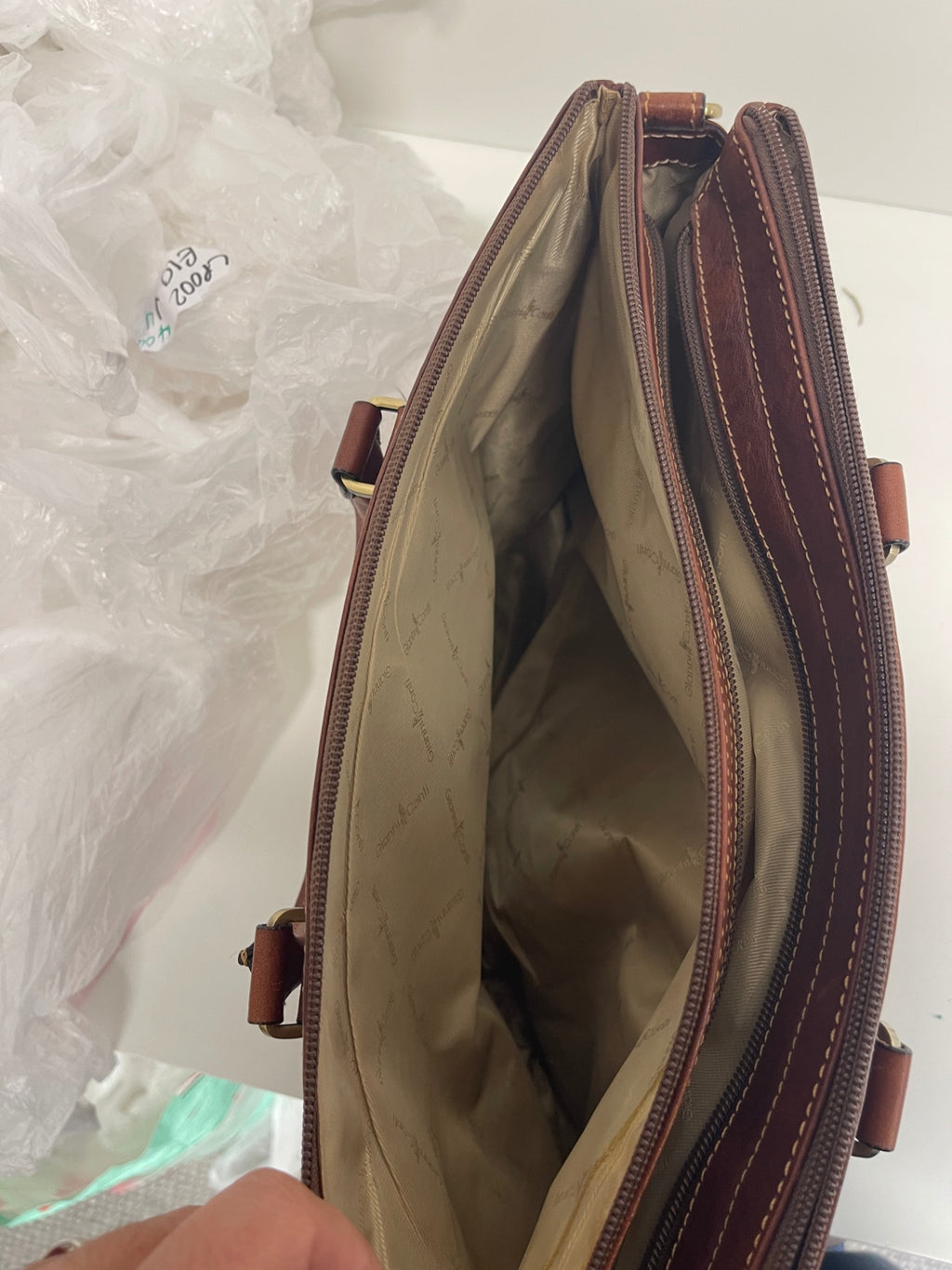 Fabulous Gianni Conti Grab bag veg tanned Handbag Brown JC582