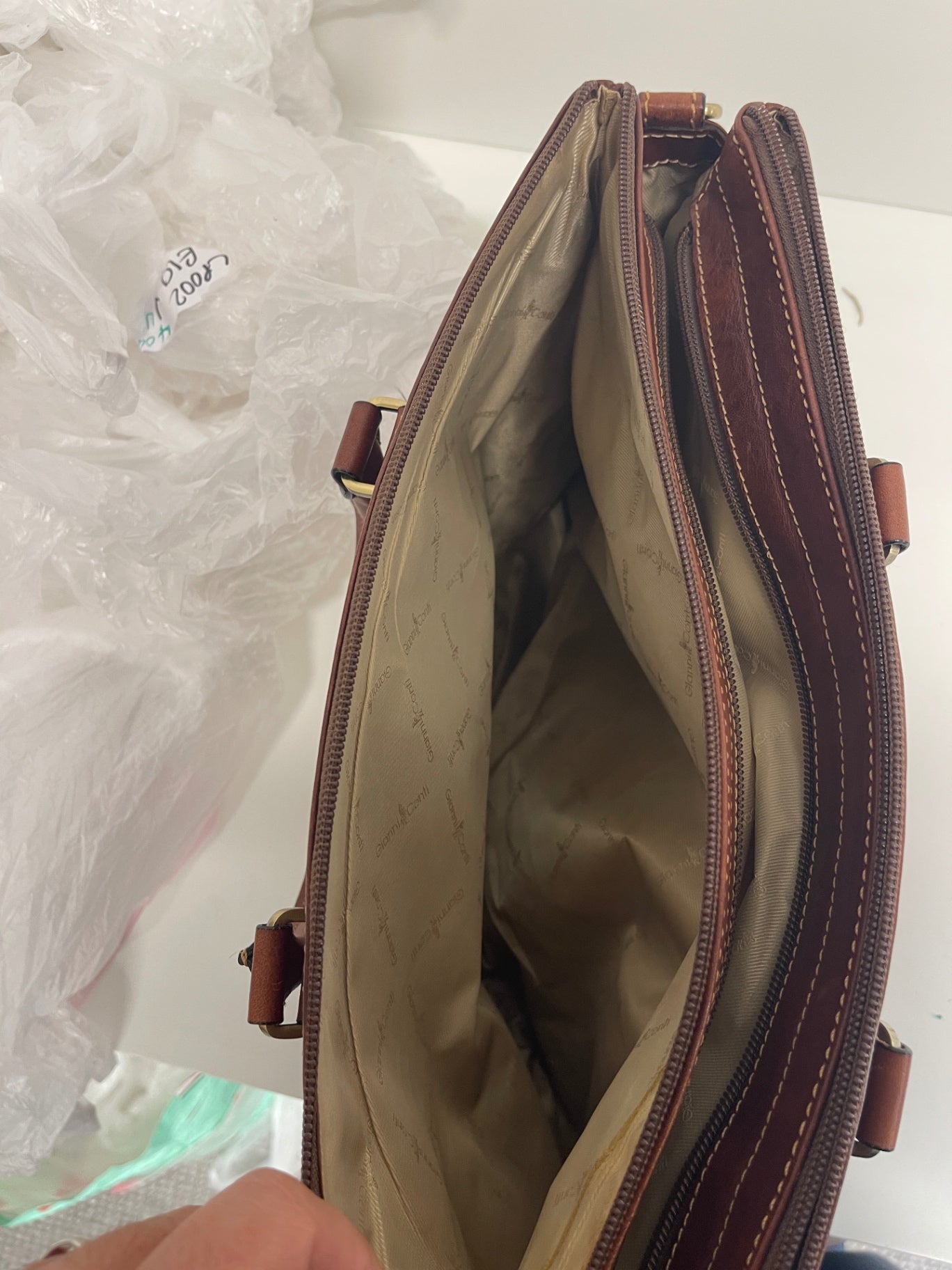 Fabulous Gianni Conti Grab bag veg tanned Handbag Brown JC582