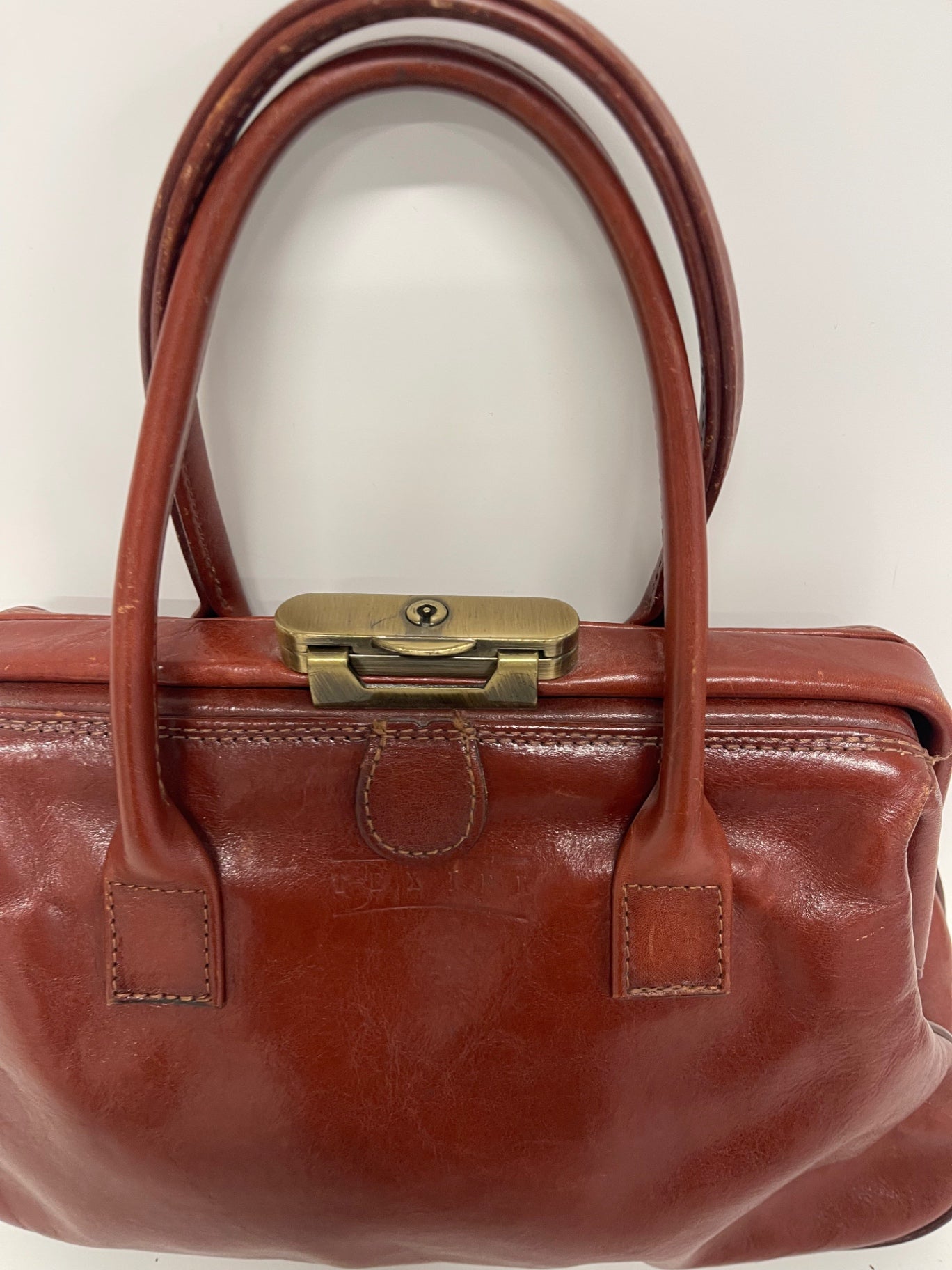 Fabulous Texier doctors bag Handbag Small Cognac Brown JC582