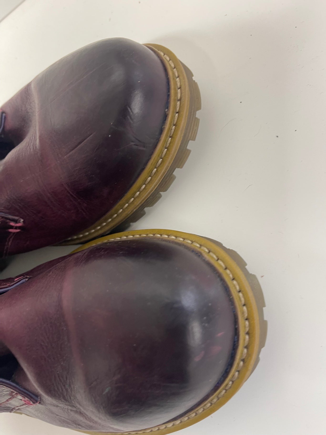 Fabulous Moshulu leather lace up Boots EUR40 Uk7 Burgundy JC582
