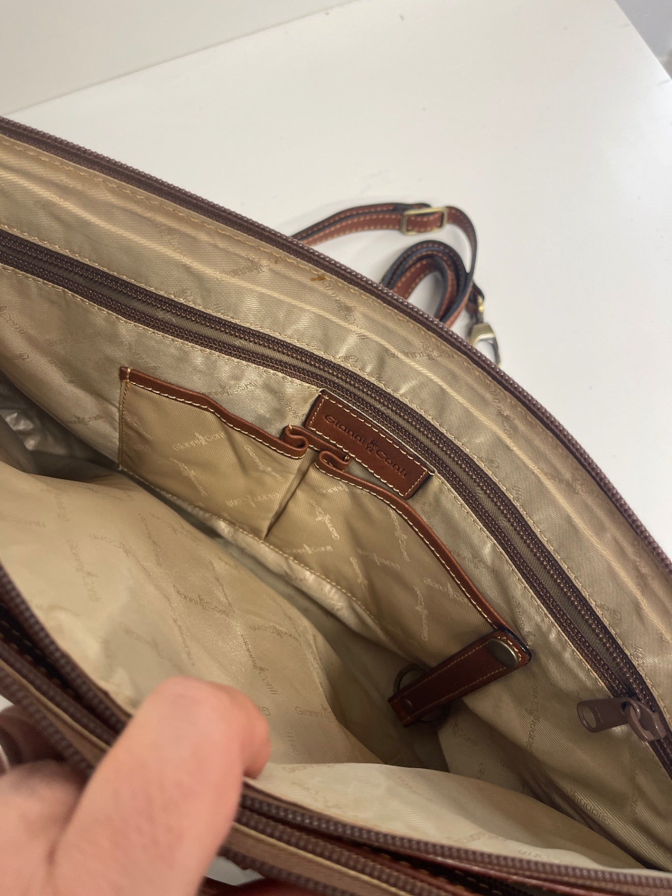 Fabulous Gianni Conti Grab bag veg tanned Handbag Brown JC582