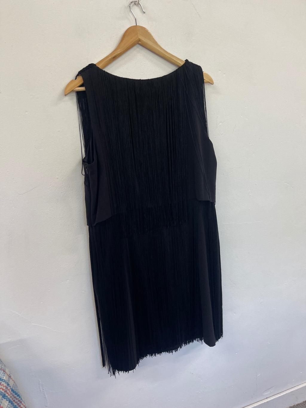 Fabulous Monsoon tassel 1920’s  Dress Uk14 Black Tassels DF583