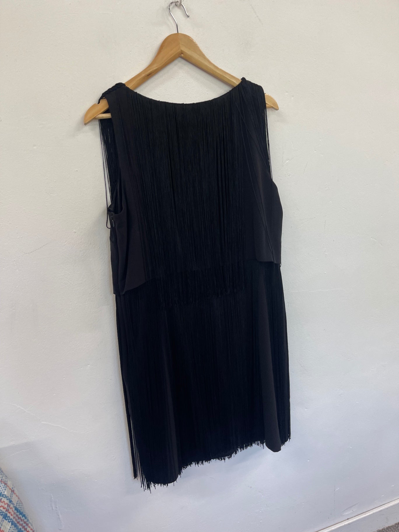 Fabulous Monsoon tassel 1920’s  Dress Uk14 Black Tassels DF583