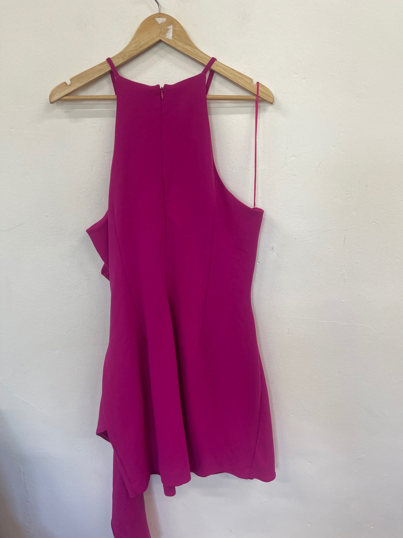 Fabulous Bell Badgley Mischka asymmetrical party Dress Uk18 Fuchsia DF583
