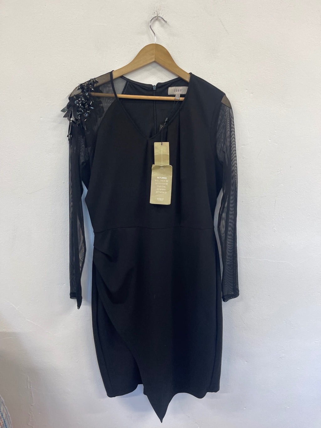 Fabulous Coast Toreville cocktail Dress UK18 Black DF583