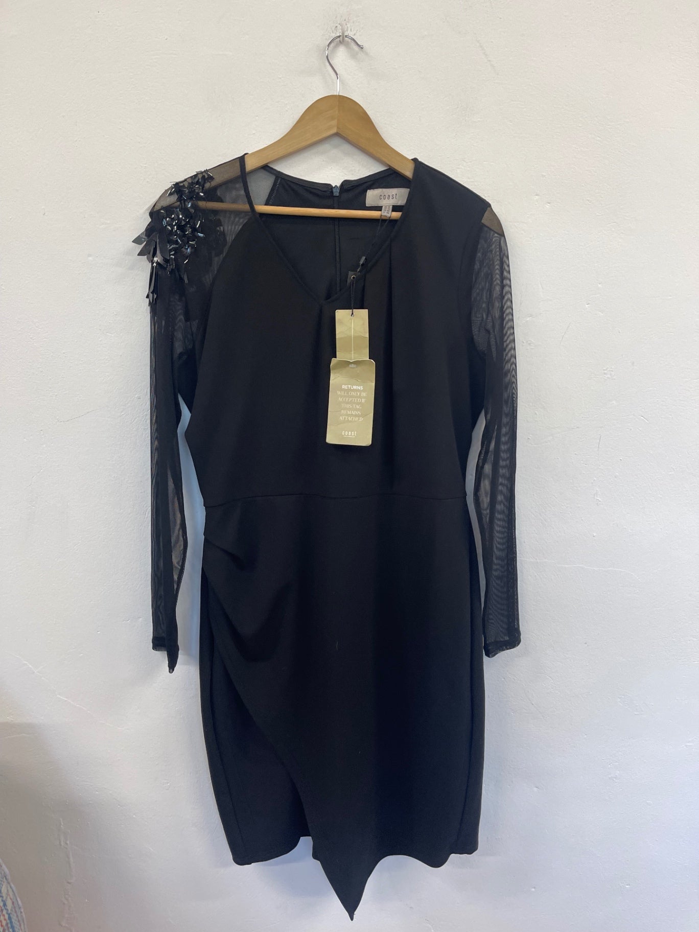 Fabulous Coast Toreville cocktail Dress UK18 Black DF583