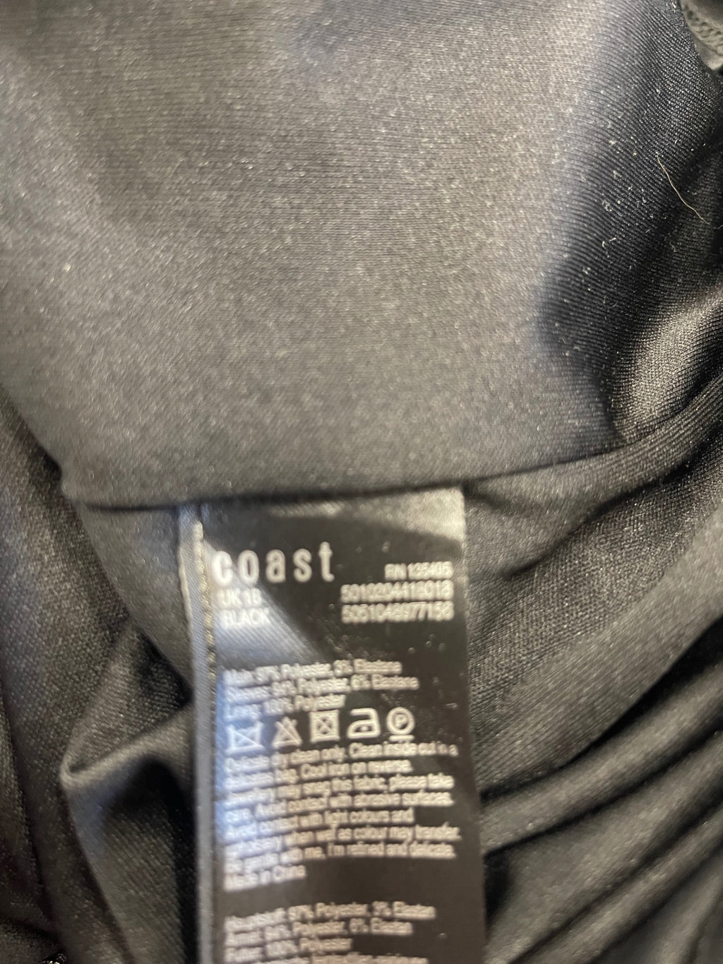 Fabulous Coast Toreville cocktail Dress UK18 Black DF583