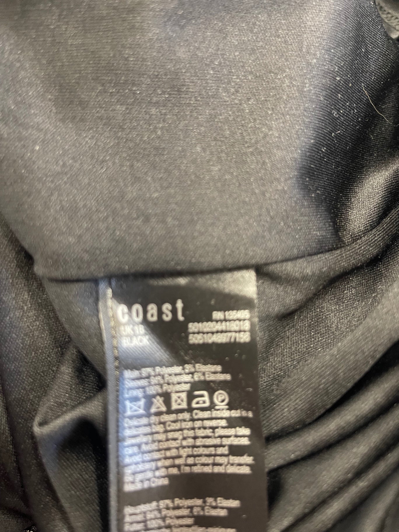 Fabulous Coast Toreville cocktail Dress UK18 Black DF583