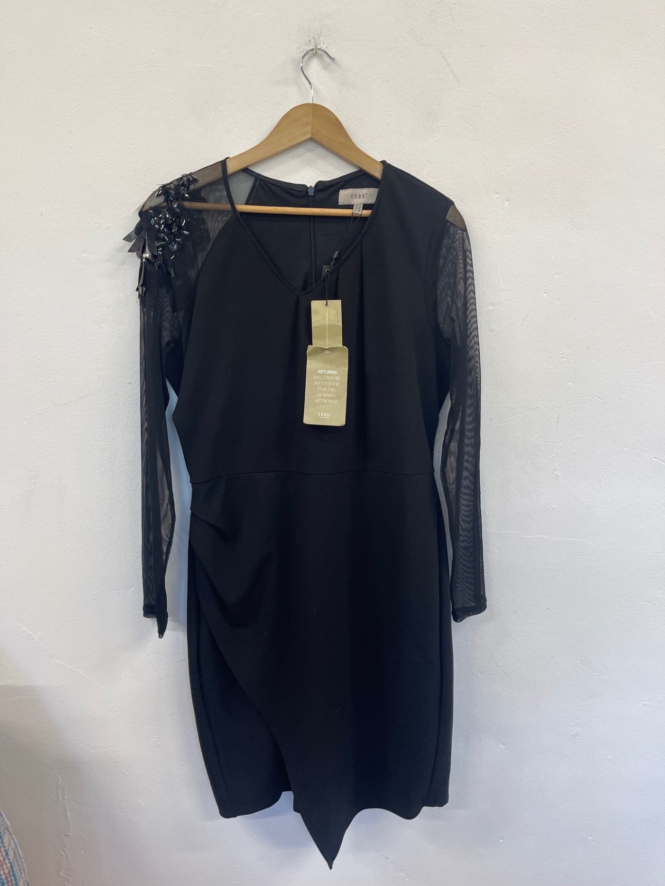 Fabulous Coast Toreville cocktail Dress UK18 Black DF583