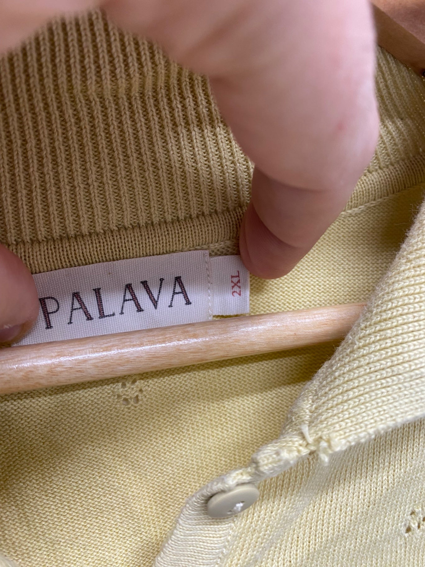 Fabulous PALAVA Organic cotton knit Sweater XXLPrimrose Yellow LD584