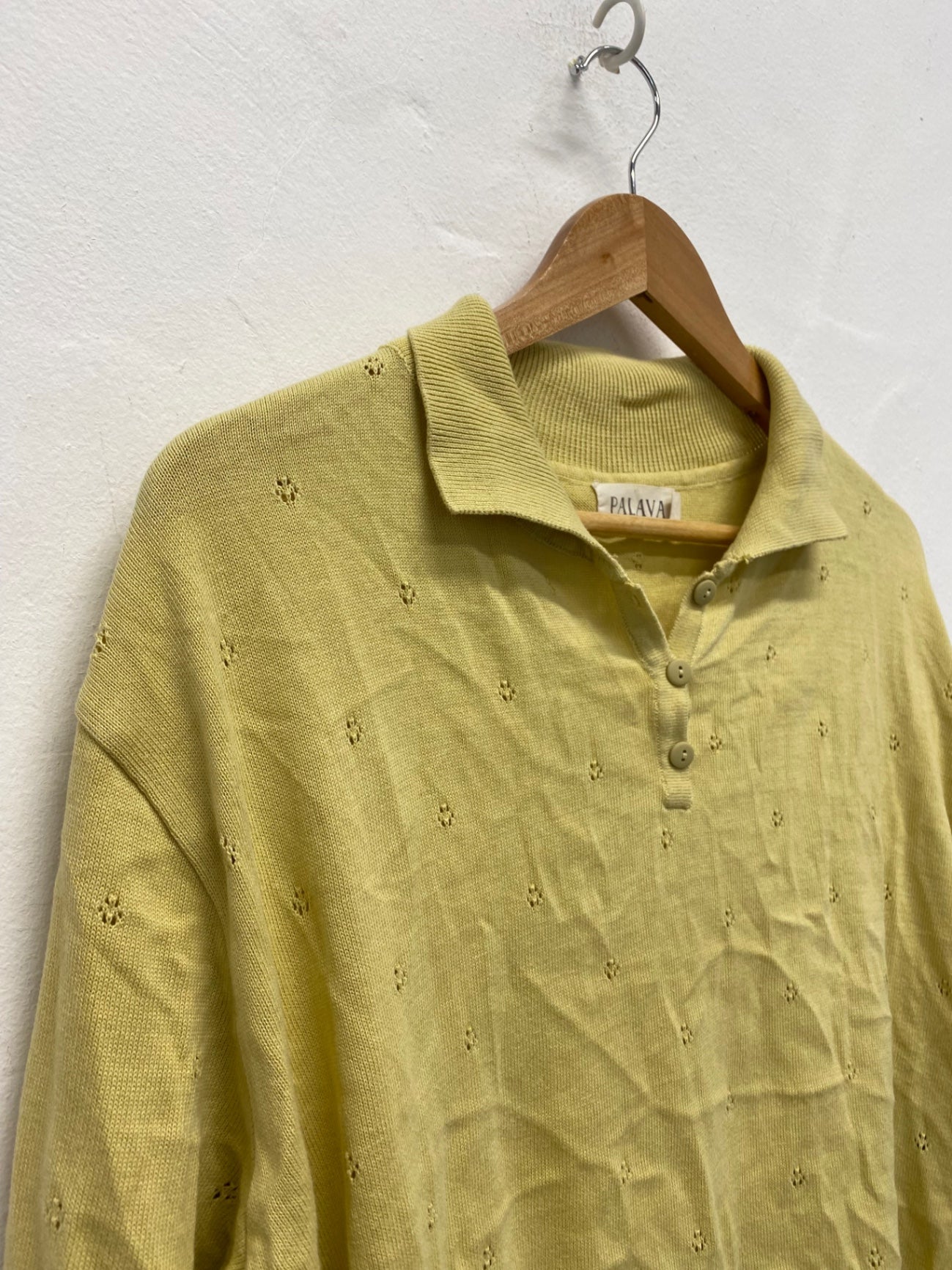 Fabulous PALAVA Organic cotton knit Sweater XXLPrimrose Yellow LD584