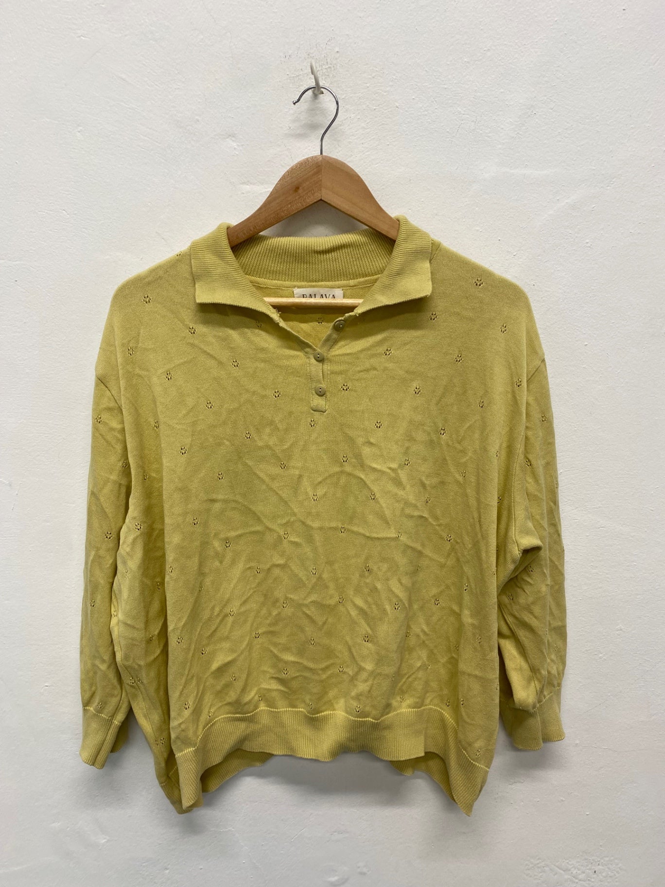 Fabulous PALAVA Organic cotton knit Sweater XXLPrimrose Yellow LD584