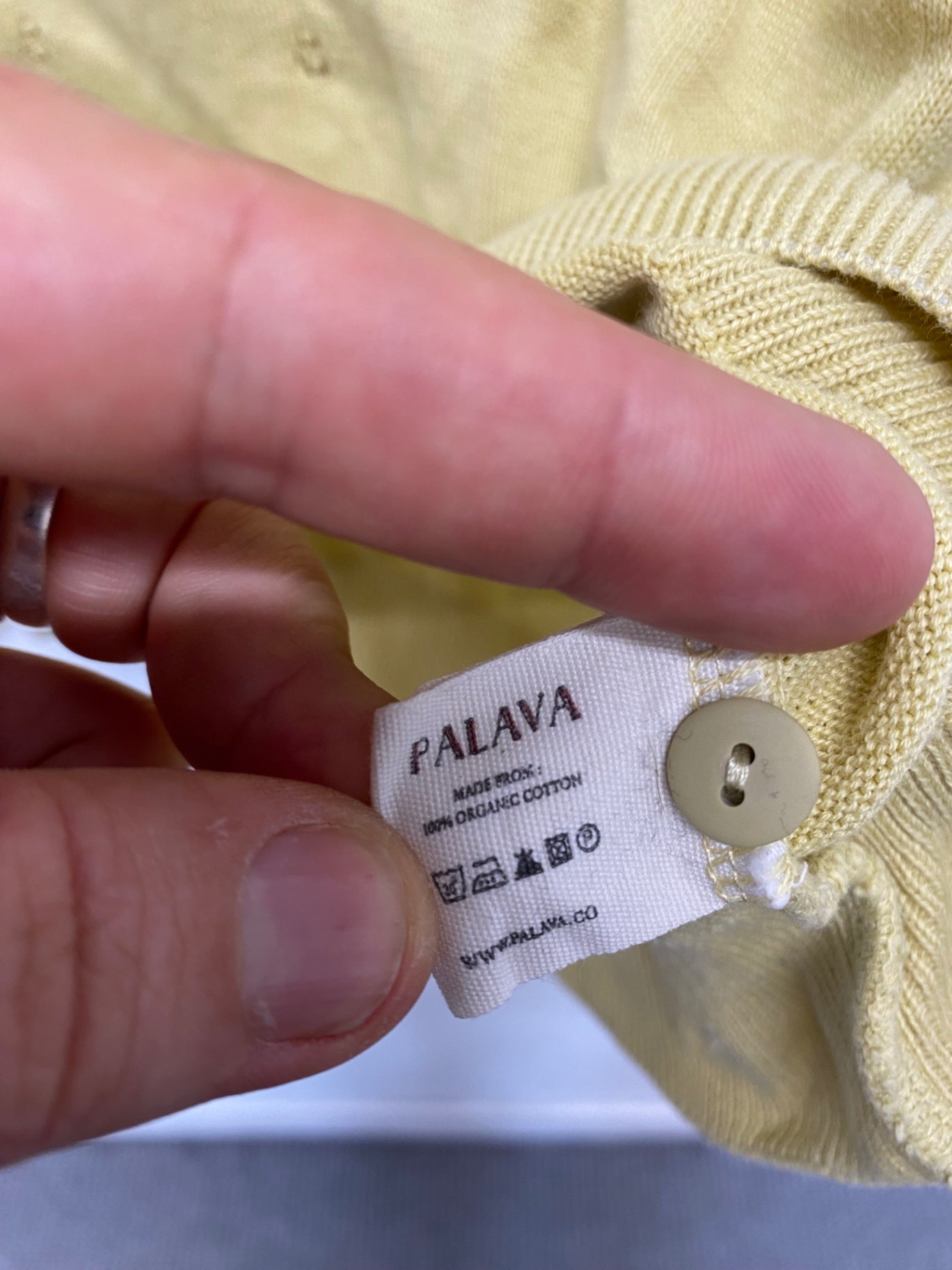 Fabulous PALAVA Organic cotton knit Sweater XXLPrimrose Yellow LD584
