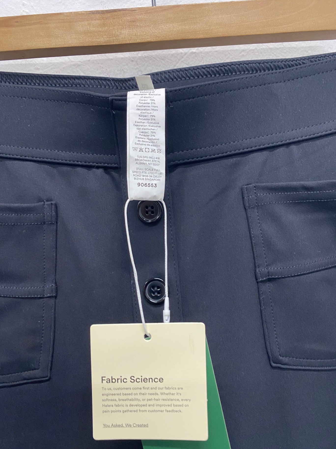 Fabulous Halara DayStretch high waisted pocket Trousers L Black LB584