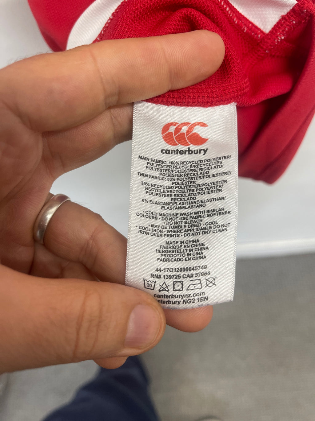 Awesome Lions South Africa tour Canterbury Rugby Jersey Red 12yrs SN585