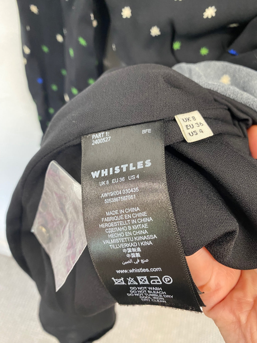 Fabulous Whistles Millie Star Dress Uk8 Black SN585
