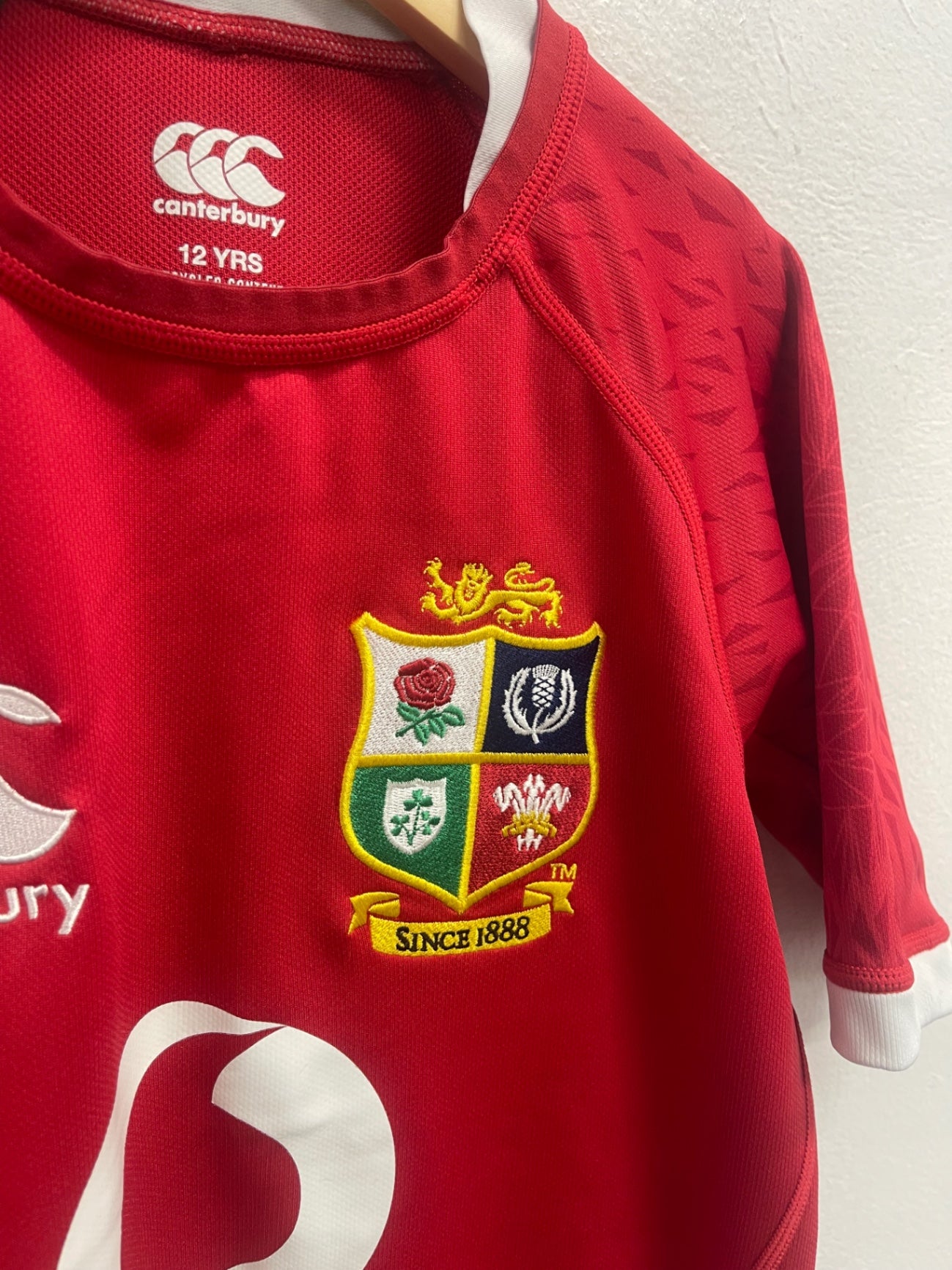 Awesome Lions South Africa tour Canterbury Rugby Jersey Red 12yrs SN585